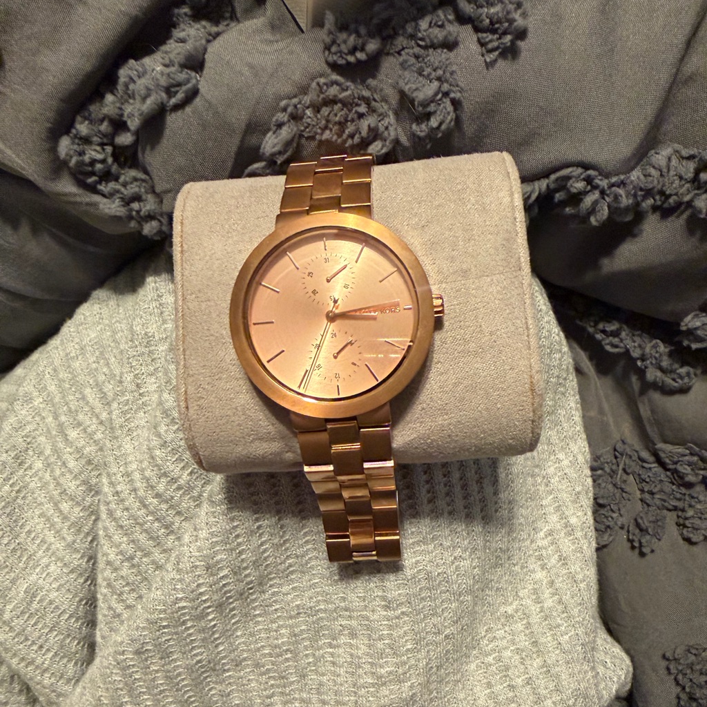 Michael Kors Gold Watch With Rose Dial